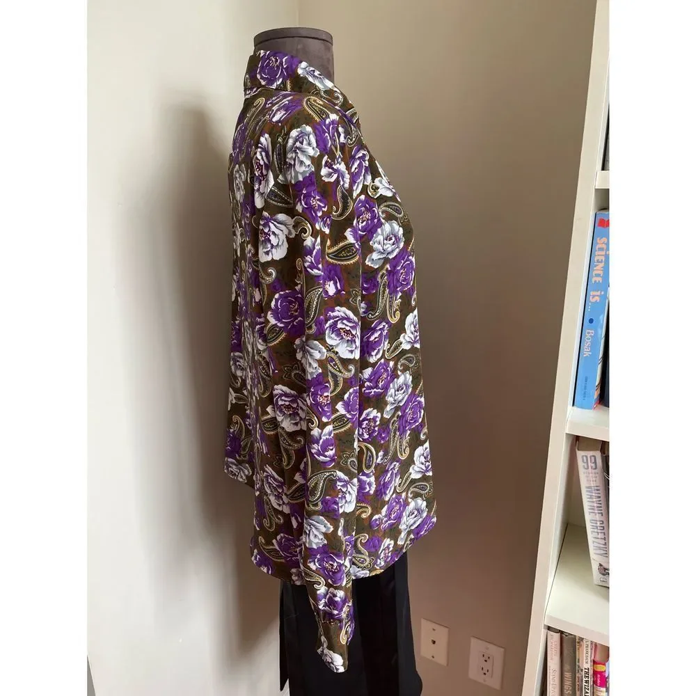 💜 Vintage Floral Paisley Blouse - Picture 6 of 10